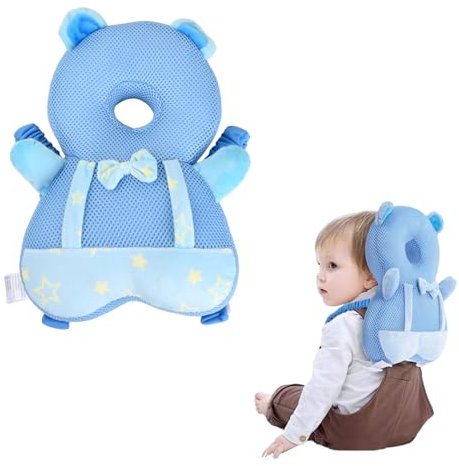 Protector de Cabeza de Bebé Ajustables, Almohadillas de Seguridad Ajustables para Bebe, Almohada Protectora para la Cabeza del Bebé, Cojín Protector para la Cabeza del Bebé Pequeño para Gatear Caminar