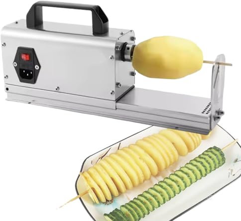 Affettapatate A Spirale, Affettapatate Elettrico, Affettapatate In Acciaio Inox, Tagliapatate A Spirale Twister Per Verdure, Affettapatate Tornado, Tagliapatate Francese, Con 2 Set Di Lame,220V