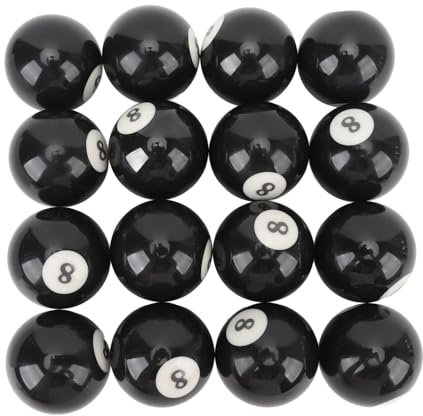 Xiuganpo Billard-Queueball, 16-teiliges Billardkugel-Set aus Kunstharz mit 2,3 Zoll Durchmesser Übungs-Trainings-Billardball 8 Ersatzbälle für Billardzimmer, Spielzimmer, Billardtische,