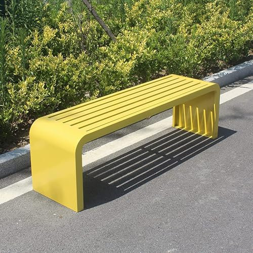 Wetterfeste Outdoor-Bank mit Stahlrahmen, mit Premium-Parkbank, ideal für Garten, Terrasse oder Blumenbank, 99,8 x 40,1 x 45,2 cm, Farbe: C)