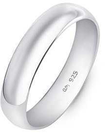 Amberta Massiver 925 Sterling Silber Ehering Mann | 5 6 8 mm Poliert Daumenring Komfort Passform Bandring Herren