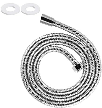 2M Shower Hose,Hoses Pipe,Extra Long Head Replacement,Universal,Abs for Bath Taps with 2 Washers,Leakproof and Anti Kink,High Flow Flexible Handheld Extension,Standard Fitting,Pressure Resistance