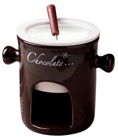 Fondue-Tasse aus Keramik, tragbarer Schokoladenwärmer, glasiertes Mini-Serviergefäß, elegantes Dessert-Dip-Accessoire, Mahlzeiten im Freien, lässige Anlässe, kreative Geschenkwahl, verbessert leckere