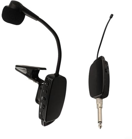 Saxofones inalámbricos para instrumentos, micrófono inalámbrico UHF 2.4G, saxofón Erhu, trompeta, transmisores receptores de saxofón (1 en 1 para saxofón)