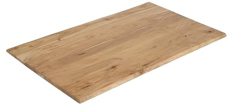 SAM Tischplatte Brasileiro | 120 x 70 cm | Akazienholz massiv | Farbe: Natur | echte Baumkante | Pflegeleichte DIY Holzplatte | geeignet für Esstische/Couchtische/Bistrotische