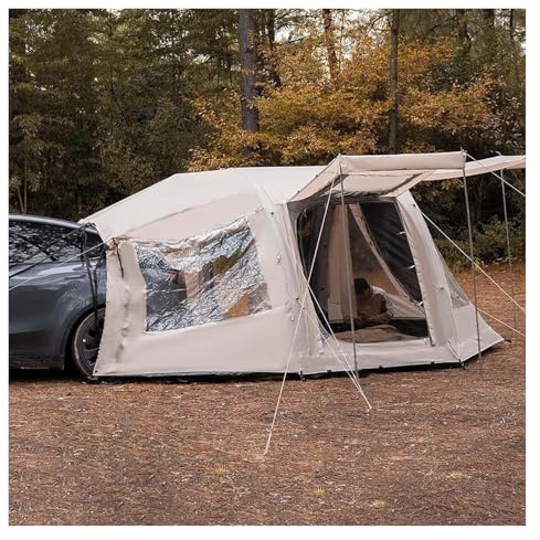 Car awning， Tailgate Shade Awning SUV Car for Camping, Vehicle Inflatable Glamping Tent(Pole Section,440 * 320 * 205cm)