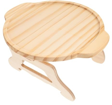 iplusmile Bandeja De Bambú Sofá Bandeja Brazo del Sofá Plegable para Servir Aperitivos Postres o Comida El Salón