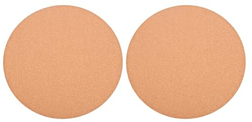 VALICLUD Lot de 2 Tapis de Jardin en Liège sous-Verre pour Plantes Rond de 30 CM Étanche et Antidérapant Soucoupe pour Pot de Fleurs Intérieur et Extérieur