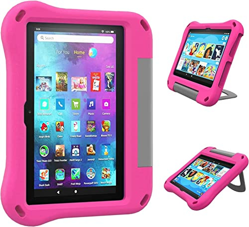 Amazon Fire HD 8 Tablet Hülle für Kinder,Amazon Kindle Fire HD 8 & 8 Plus Tablet Hülle(12/10th Generation, 2024/2022/2020 Release) Leichte Stoßfeste Schutzhülle mit Griff Ständer.
