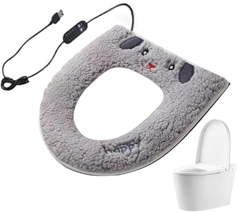 Generico Riscaldatore per Sedile WC | con 5 Regolazioni Temperatura Timer Lavabile - Coprisedile WC Intelligente | per Bagno Hotel Appartamento E Clima Invernale