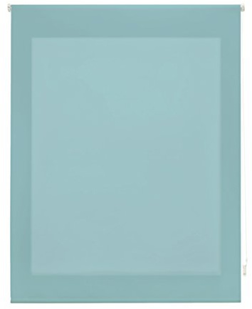 Uniestor Liso Estor enrollable translúcido - Celeste, 140 x 175 cm (Ancho por Alto). Tamaño de la Tela 137 x 170 cm. Estores para ventanas