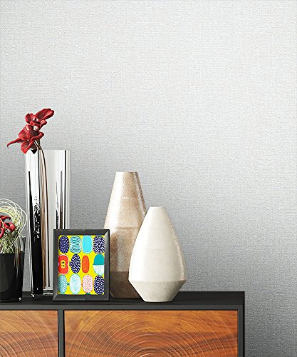 NEWROOM Papier peint baroque blanc couleur unie texture Uni intissé