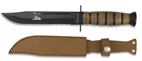 Albainox 31762 Couteau Albainox Survie avec étui 18 cm Outil pour chasse, pêche, camping, extérieur, survie et Bushcraft + Porte-bouteille en cadeau