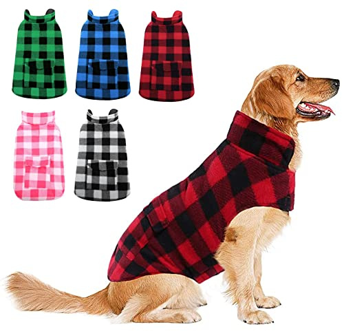 ASENKU Hundemantel Winter XXL – Wasserdicht Hundejacke für Grosse Hunde | Warm gefüttert, Tasche, Klettverschluss, Doppelseitig. Winterjacken & Wintermäntel Ideal für Labrador, Golden Retriever