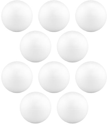 Styropor Kugeln, Kugeln aus Polystyrol, glatt und langlebig, zum Basteln, Modellbau, Creativprojekte, Weiß