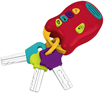 Battat Spielzeugschlüssel Baby Spielzeug – Bunter Schlüsselbund mit Autoschlüssel mit Licht und Geräuschen für Kinder ab 10 Monate