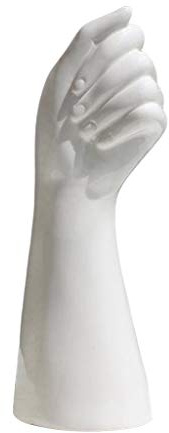 Fenteer Hand Form Keramik Vase Künstliche Blumen Flasche Topf 23,5 cm für Wohnzimmer