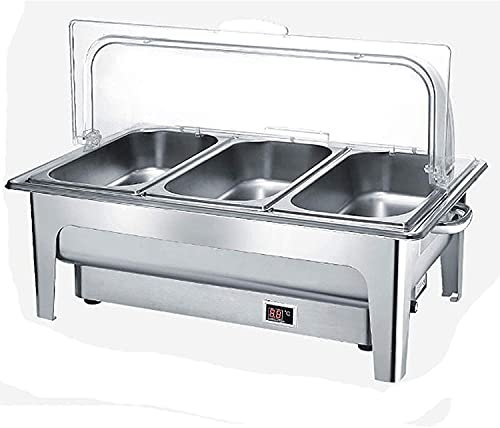 JINCAN. Piatto elettrico per feste per feste, scaldini per feste e buffet, server a buffet roll-top e riscaldamento per banchetti matrimoni e partito, 9L (Taglia : C)