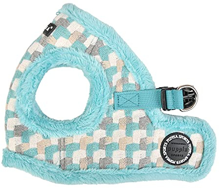 Puppia Brustgeschirr für kleine und mittelgroße Hunde - Arden Harness B - verstellbar und komfortabel Aqua S