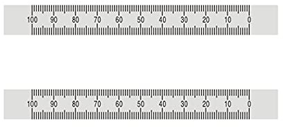 Lot de 2 règles autocollantes en acier inoxydable - 12 mm de largeur - Argentées - Mètre ruban à onglet métrique - Règle à échelle droite à gauche - Longueur : 150 mm