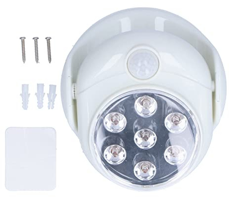 Fafeicy Luz De Sensor De Movimiento, Luz De Noche Con Sensor De Movimiento Inteligente, Lámpara De Pared LED De Inducción Infrarroja De Rotación De 360 ​​grados Blanca, Para Habitaciones