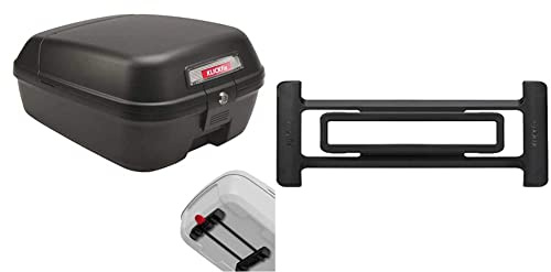 KLICKFix Unisex-Adult Citybox für Racktime Fahrradbox, Schwarz, 34,5x44x23 & Unisex-Adult Kupplungsset GTA II Kupplungs Set, Schwarz, Standard Size