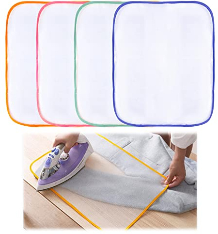 AWAVM 4 st strykduk strykkläder nät skyddande strykjärn brännvidd nät strykskydd nätduk brännsbesparande strykskydd pressduk dyna för enkelt strykskydd 60 x 40 cm