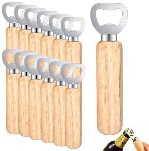 Royouzi Pièces Ouvre-Bouteilles, Ouvre-Bouteille, Ouvre-BièRe En Boi, PoignéE En Bois, Portable, Ouvre-Bouchon Couronne En Bois Naturel Pour La Maison, Le Pub, L'ExtéRieur, Les Hommes