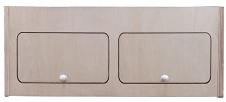 Armario Almacenaje Madera Autocaravana sin Acabado 80x30x30cm Gabinete Almacenamiento Kit Mueble Camper 2 Puertas con Divisor Central Bisagras Cierre Suave Manijas con Botón+Kit Fijación GRATIS