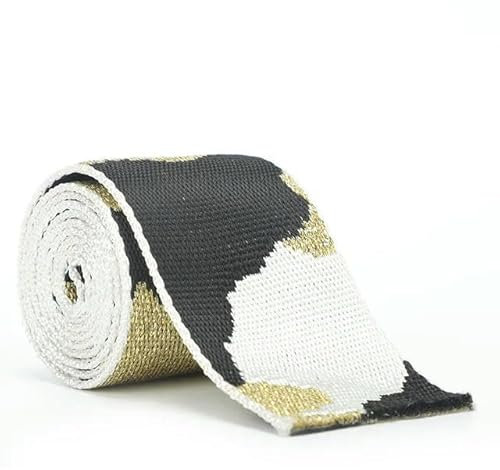 HOCEDO 5 m 5,1 cm 50 mm Jacquard-Nylon-Gurtband für Taschen, Meterware, Stoff, Nähen, Schrägband, Dekoration, Gurtband