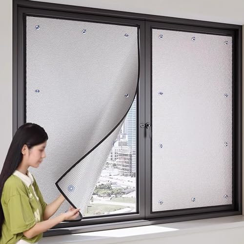 Zhaomi Fensterfolie,9mm Dicke UV-Schutzfolie,Wärmedämm- Und Sonnenschutzfolie,Fenster-Sichtschutzfolie,Fenster Isolationsfolie,Sichtschutz-Sonnenschutzfolie,Für Büro Und Haus (125x150cm/49x59in)