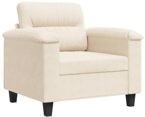 vidaXL Sessel Beige 60 cm Mikrofasergewebe