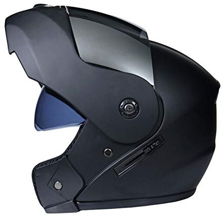 Baymate Casque Moto Homme Femme Coupe-vent Imperméable Respirant Meilleure Protection De Conduite avec Double Visière