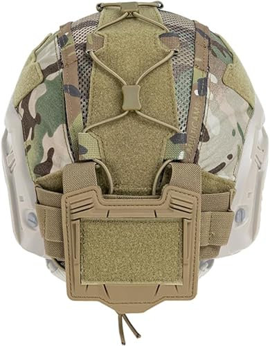 TS TAC-SKY Mit Batterietasche for SF Airsoft-Helm Und Fast-Helm, Militär-Paintball-Taktikausrüstung, Multicam-Taktikhelmüberzug(B,M)