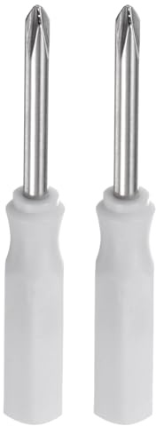sourcing map 2Pcs PH1 Mini Phillips Screwdriver 2.5mm Magnetic Cross Head 45mm Length for Small Appliances Repairs, White