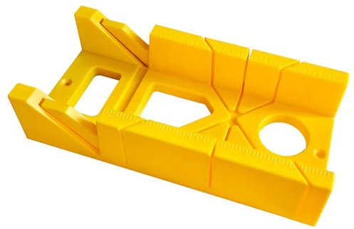 Viganoc 12-Inch High Impact Plastic Miter Box, 3 Way Action Hacksaw Miter Box for Woodworking, DIY, Home Decoration