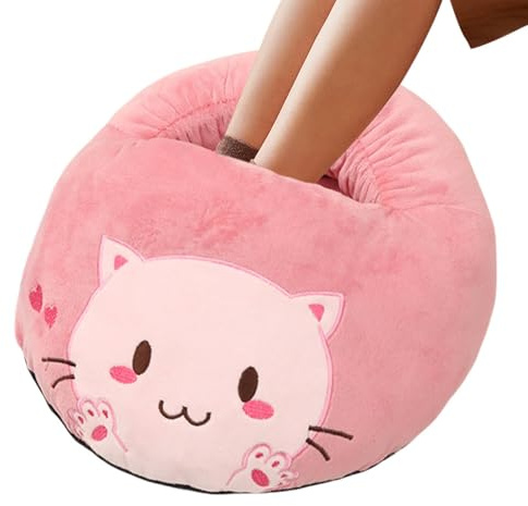 Scaldapiedi riscaldati, scaldapiedi riscaldato, scaldapiedi elettrico da donna, con motivo cartoni animati, pantofole antiscivolo per piedi, comode, per donne e uomini