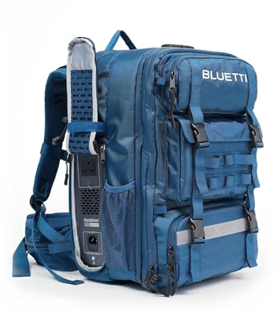 BLUETTI Handsfree 1 Mochila Solar Estación de Energía, 268,8Wh 300W LiFePO4 Generador con Una Mochila de 42L, Todo en Uno Sistema para Senderismo, Fotografía, Viajes (Panel Solar Opcional)