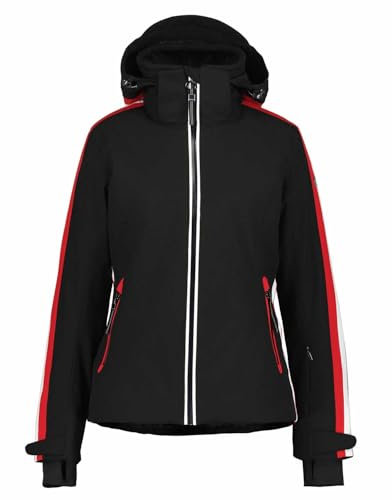 Luhta Damen Skijacke Lietorova, weiß, schwarz und gelb (DE/NL/SE/PL, Numerisch, 48, schwarz)