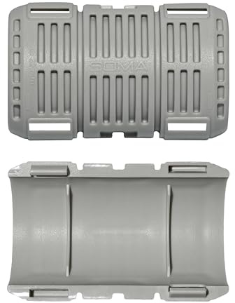 Connettore per tubo corrugato M32 – manicotto, 40 semi-gusci (per 20 collegamenti), resistente agli urti, antistatico, senza alogeni, resistente a temperature da -20 °C a +80 °C