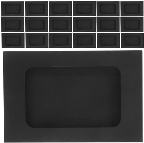 TEHAUX 30stücke Schwarze Einladungsumschläge Mit Fenster Vielseitige Briefumschläge Für Postkarten Fotos Visitenkarten Für Hochzeiten Und Geschäftliche Anlässe