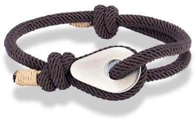 jtkhaweh Good Armband, Armband, Schmuck, Damen Und Herren Lederschmuck Männer Fingerhut Karabiner Armband Einstellbar Klettern Seil Armband Wasserdicht Surfen Strand Kaffee