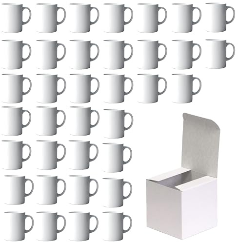 AL PRODUCTION Set Tazze per Sublimazione in Ceramica Bianca 330ml - Tazza Mug di Categoria AAA inclusa di Scatola per Gadget e Personalizzazioni - Made in Italy (Bianco, 36 Unità)
