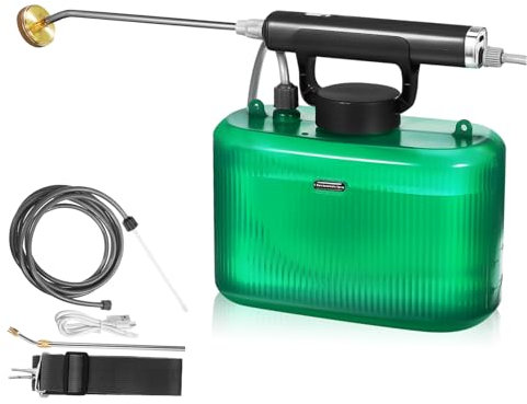 TOYANDONA 3m Fumigadora Eléctrica Portátil con Varilla Ajustable y De Hombro Tanque para Césped y Jardinería Múltiples De Pulverización