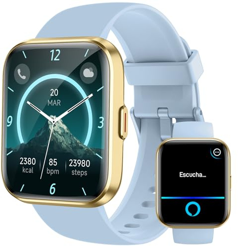 Woneligo Smartwatch Damen Herren mit Telefonfunktion, 1.8 Schrittzähler Uhr mit Alexa,24H Herzfrequenz,SpO2,Schlaf,IP68 Wasserdicht, 100+ Sportmodi Fitnessuhr Damen