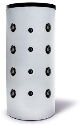 SUNEX® Pufferspeicher FISH S4 300l | Hängend | Für Heizungsanlagen mit Wärmepumpe | Ohne Wärmetauscher | PUR-Dämmung 29 mm | 3 bar | Ø | Vertikal stehend