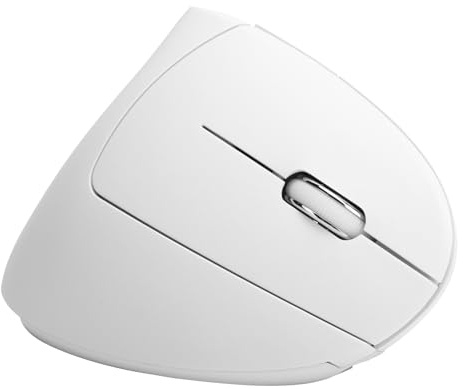 Mouse per Tunnel Carpale Mano Destra, Mouse Ergonomico Verticale USB Wireless 2.4G Office Gaming Accessori per Computer Ricaricabili H1 (Topo bianco verticale H1)