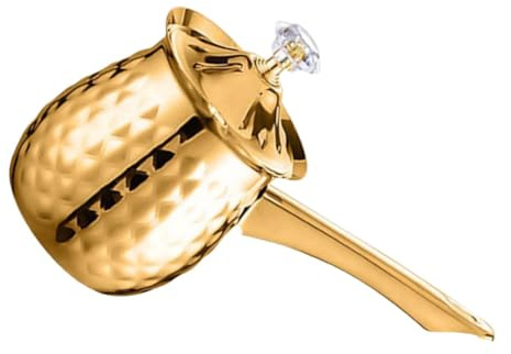 EPIGEIST Caffettiera Turca in Metallo 400ml, Macchina Per Caffè Espresso Da Fornello, Tazzina Da Caffè Espresso Piccola, Scaldalatte Compatta Per Viaggi e Campeggio, Design Vintage Dorato