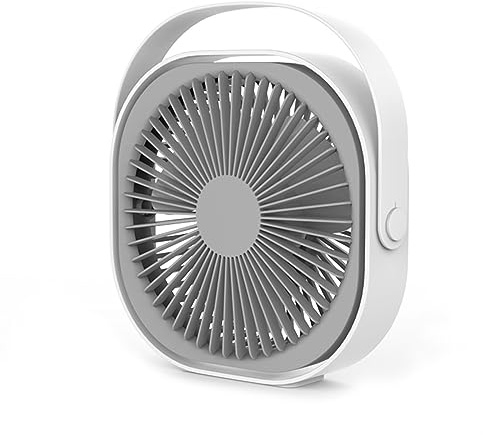 AMISENK Ventilador eléctrico creativo de escritorio silencioso de 5 V, 3 W, 6 pulgadas, carga USB, 3 1500 mAh, rotación USB, ventilador de escritorio pequeño