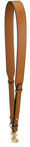 Leather Shoulder Strap Leather Wide Bag Cross Pattern Black Ostrich Adjustable Shoulder Cross-Body Strap Accessory(Brown,Gold Hanger)
